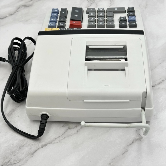 SHARP EL-1197PIII 12 Digit Electronic Calculator Printing Adding Machine Tested - Picture 7 of 8